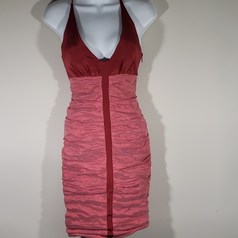 NICOLE MILLER COLLECTION Ruched Dress, Size 0 - Picture 1 of 8